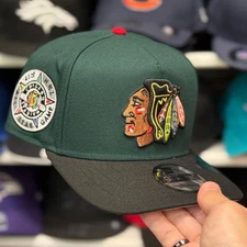 New Era Chicago Blackhawks 'All Star Game' A-Frame Green/Black 9FIFTY Snapback
