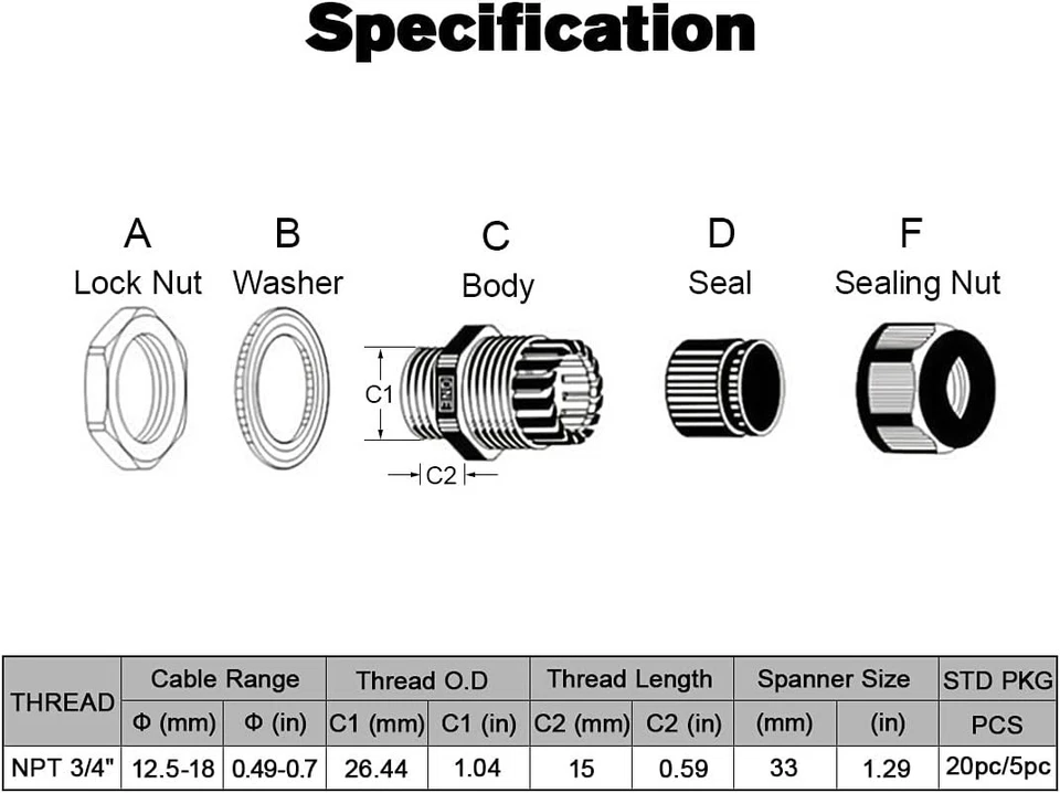 Adjustable Cable Connectors - Black Nylon Joints - Image 4 of 4