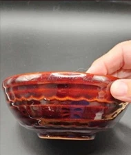 Vintage Mar-Crest Oven-Proof Stoneware Daisy Dot Brown Serving Dish ~5"