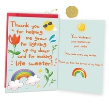 Cute Thank You Card for Teacher, Funny Teacher Appreciation Card Gifts for 067