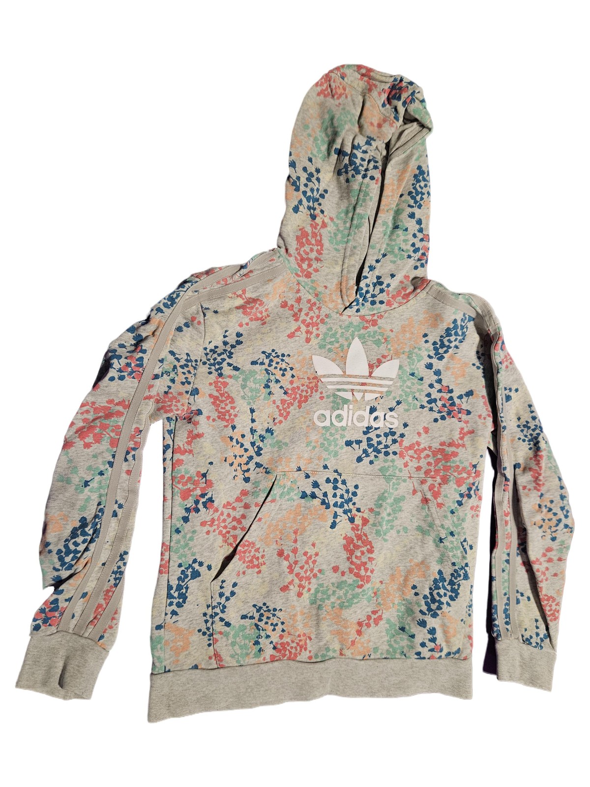 adidas Hoodie Kapuzenpullover Kinder Gr. 140 Blumenmuster