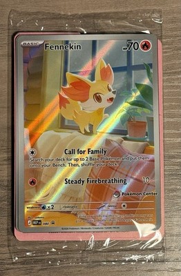 Pokemon TCG - Fennekin 080 Pokemon Center Stamped Promo Chaos Rising SEALED