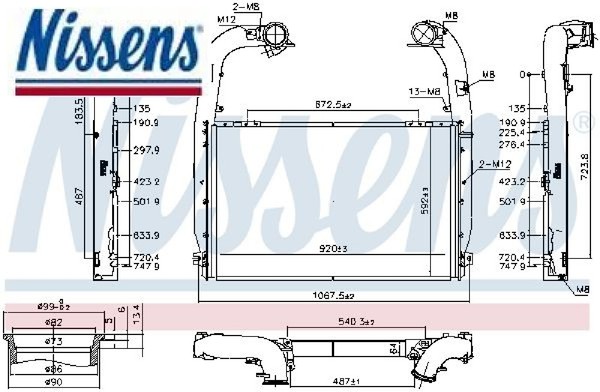 Nissens 97084 LadeluftküHler LLK TurboküHler KüHler-image