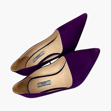 PRADA Purple Suede Pointed Toe Pumps Women s ...