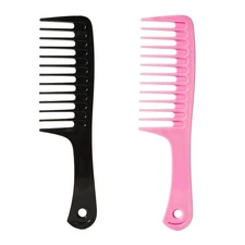 2PCS Wide Tooth Comb for Curly Hair, Large Detangling Comb for Wet or Dry Hair,