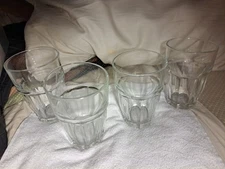 Duralax Picardie Clear  Glasses Made in France Set of 4 Stackable 5 5/8