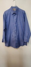 Roundtree Yorke Gold Label Non-Iron 100 Cotton Blue Dress Shirt 16 33