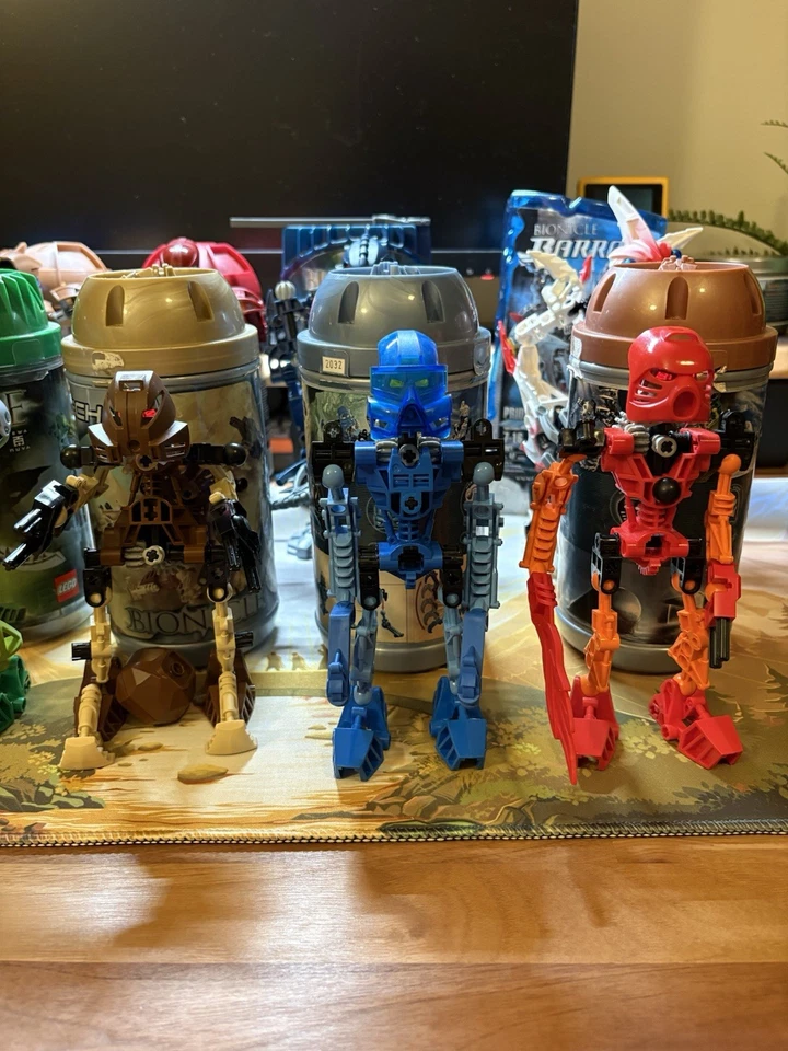 批量 11 件 乐高 Bionicles Toa Mata Metru Nuva Hordika Barraki 带罐子 CIB — 第 2/4 张图片