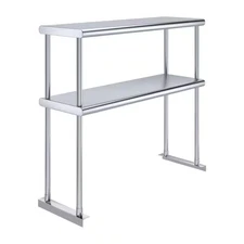 12 In. X 36 In. Stainless Steel Double Overshelf for Kitchen Utility Table : 2-T