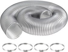 PVC Dust Collection Hose 6" x 10' Puncture Resistant 6 Inch Dust Collector Hose