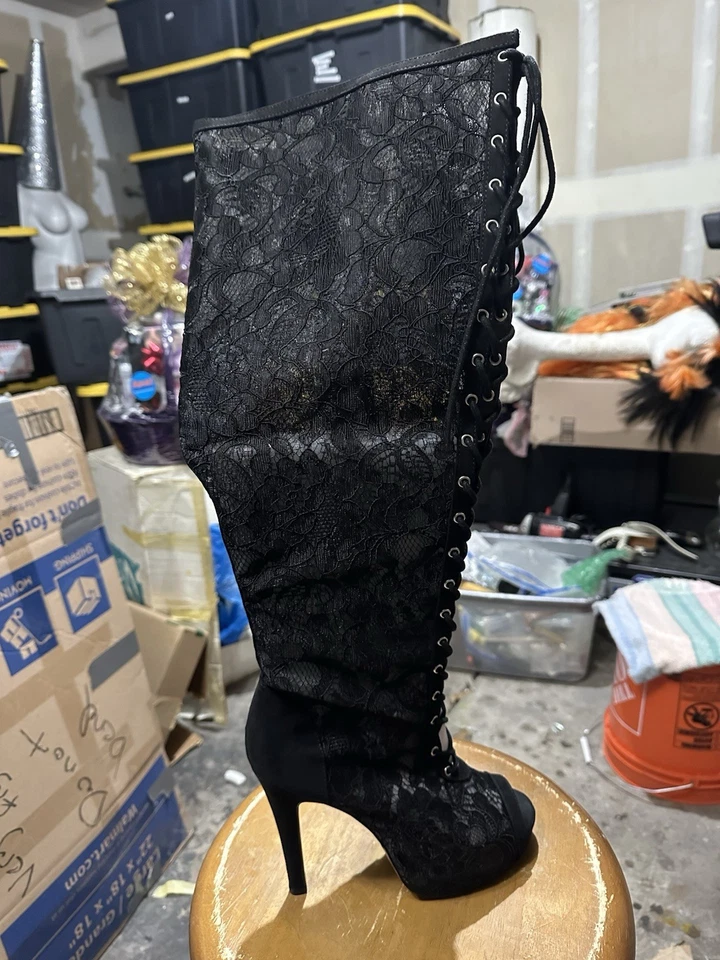 Torrid Thigh High Lace Heel Boots - Image 2 of 4