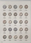 1916-1928 Silver Mercury Dime Collection w/ Harris album Lot #3