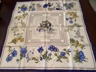 Hermes “Quai Aux Fleurs” 1952 Blue and Yellow Silk Scarf — photo 4