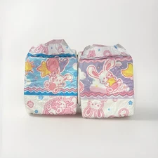 ABUniverse Bunny Hops Diaper Sampler Pack Of 2 Size Medium abdl 