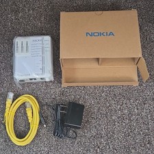Nokia G-010G-A GPON Terminal White w/ Power Adapter Ethernet Cable