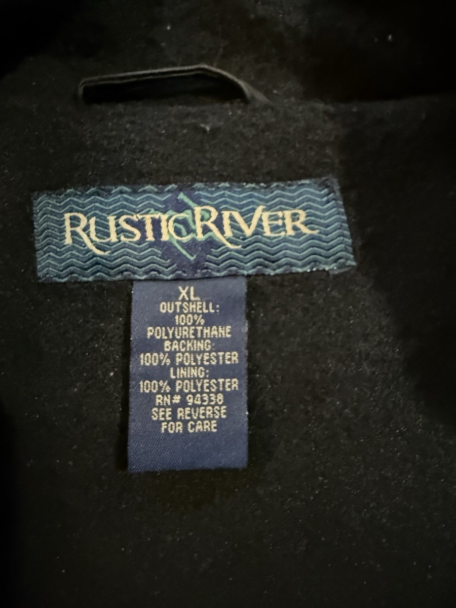 Rustic River - Blac Polyurethane Mesh Lined - Full Zip Fishing Vest - Mens Sz XL View 2