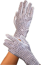 Sparkling-Sequin-Gloves Womens Cosplay-Glove Novelty Costume Party Gloves