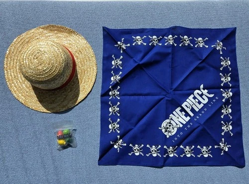 One Piece Into The Grand Line Promotional Straw Hat Bandana Blue Gum 2026 ECCC
