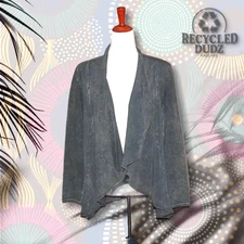 Testimony Los Angeles Women's Medium French Terry Open Front Gray Jacket