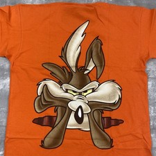 vintage 90s WILE E COYOTE t shirt L WB Studio Store double sided Looney Tunes