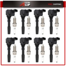 8 For Audi S8 2016 2017 Audi RS7 2015-2018 V8 4.0L Ignition Coils & Spark Plugs