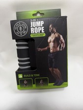 Gold's Gym 3-in-1 Adjustable Weighted Jump Rope Black/Gray WGGWRP12
