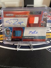 25 Prizm Dual RPA Shedeur Sanders/Travis Hunter Red Shimmer  12/35 Jersey Match!