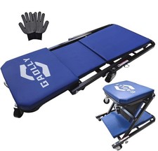Garage Shop Creepers, Foldable Z Creeper 2-in-1 for Car, 36" Adjustable Rolle...