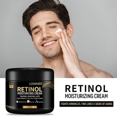 Men s Retinol Face Moisturizer Anti-Wrinkle Anti-Aging Cream Smooth Skin