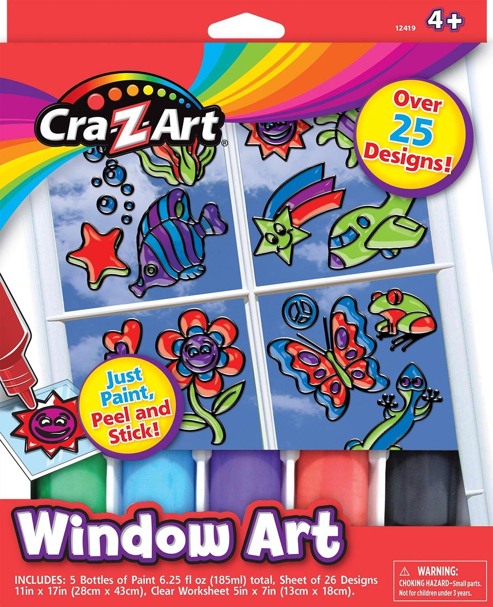 Peel And Stick Window Art Craft Kit With Over 25 Easy Designs To