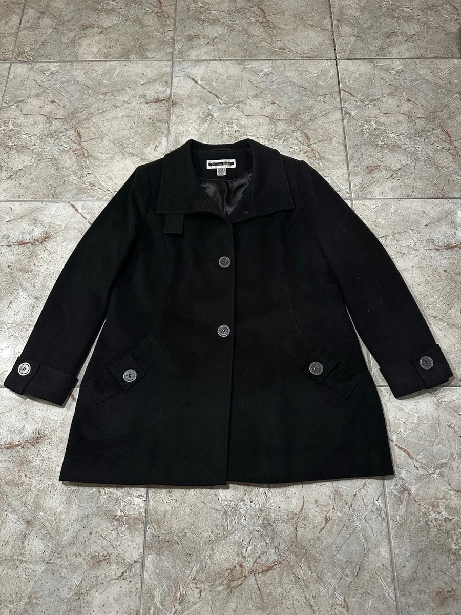 Wool Outer Shell Black Pea Coat Coats, Jackets & Vests for Women