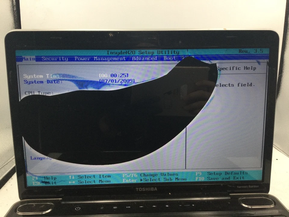 TOSHIBA SATELLITE A505 - BOOTS TO BIOS - INTEL CORE 2 DUO - 4GB RAM - READ - BB! - Image 2 of 4