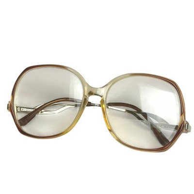 Vintage Elasta Safilo 70s oversize ombre brown eye glasses FRAMES ONLY