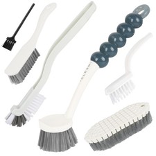 6 Pack Multipurpose Household Cleaning Set Deep Brush with Grips - Dish Scrub