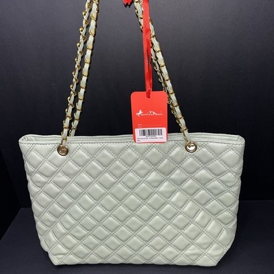 Montana West Medium Quilted Gold Chain Handbag Shoulder Purse Mint Green NWT