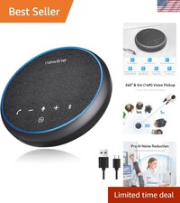 Conference Speaker and Microphone, 2 Mics 360° Voice Pickup, AI Noise Reducti...