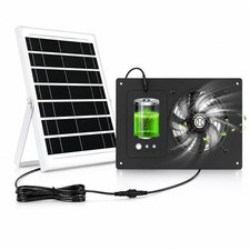 Solar Powered Waterproof Exhaust Fan for Chicken Coop Greenhouse Shed