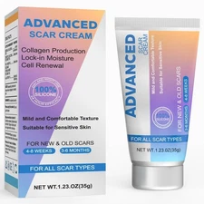 Silicone Scar Cream Scar Gel - Advanced Scar Treatment Keloid Bump Removal fo...