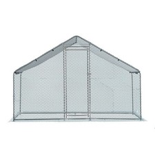 6.5 x 10 ft Large Metal Chicken Coop, Walk-in Poultry Cage Chicken Hen Run House