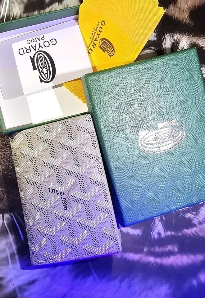 Goyard Portefeuille homme cuir monogramme beige/gris, cartes crédit - Photo 1/4