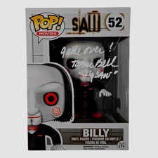 Tobin Bell Signed Funko Pop SAW BIlly JigSaw Horror #52 Beckett COA 206
