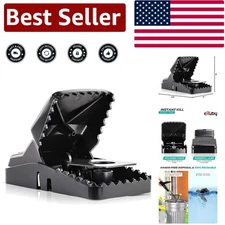 Effective 4-Pack Rat Traps - Instant Kill with Powerful Steel Springs, Non-Toxic