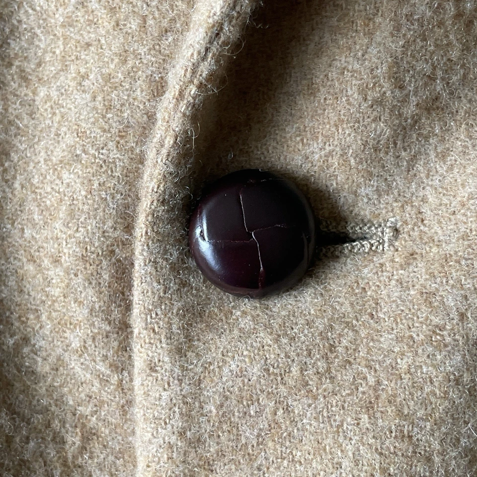 Blazer chaqueta abrigo deportivo Lands’ End para hombre pelo camel lana de cordero 44L | Hecho en EE. UU. Foto 3 de 4