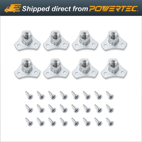 POWERTEC 5/16 inc 18 Zinc Plated Carbon Steel for Indoor/Outdoor Use-Screw (8PK) - 第 1/6 張圖片