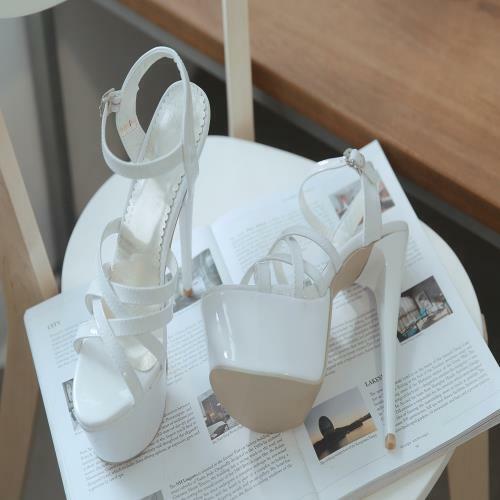 Women Buckled Thick Platform Stiletto High Heels Open Toe Shoes Plus Size Sexy A - Picture 9 of 15