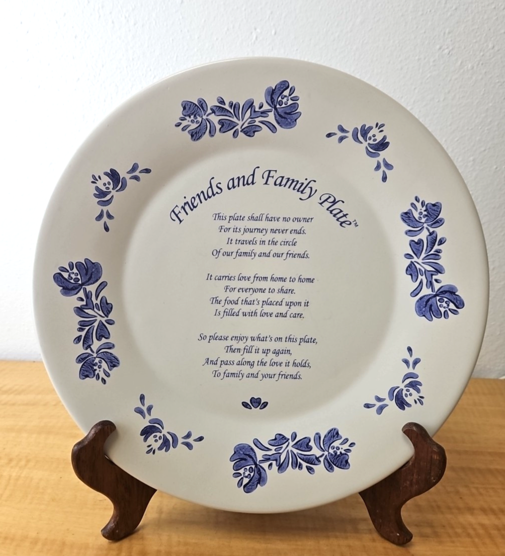 Pfaltzgraff Yorktowne Friends Family Plate Stoneware 2003 2 Available