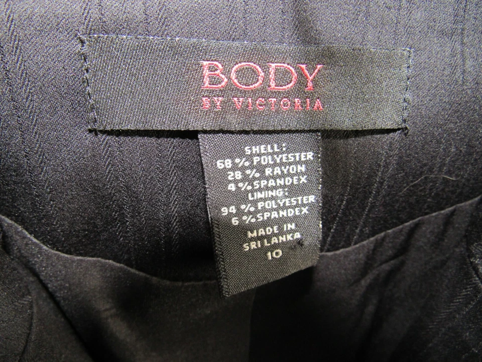 Blazer Body By Victoria Talla 10 Negro Botón Frontal Manga Larga Forrado Imitación Bolsillo Foto 2 de 3