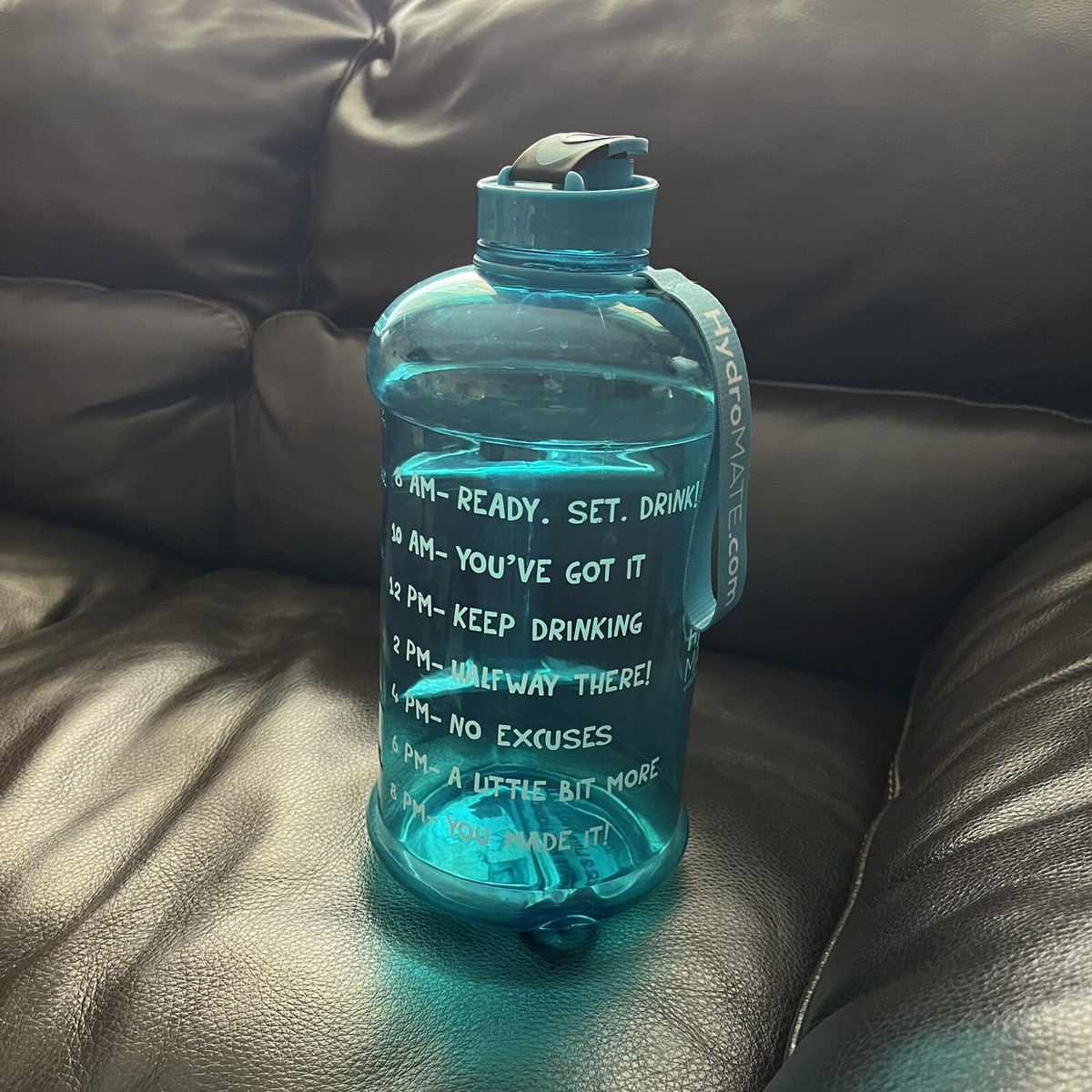 HydroMATE 73oz Water Bottle with Time and Motivational Marks BPA