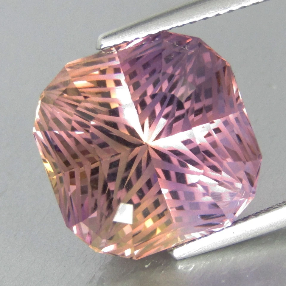 Piedra preciosa suelta de corte mágico radiante ametrino natural de alta calidad fina de 13,90 quilates Foto 4 de 4