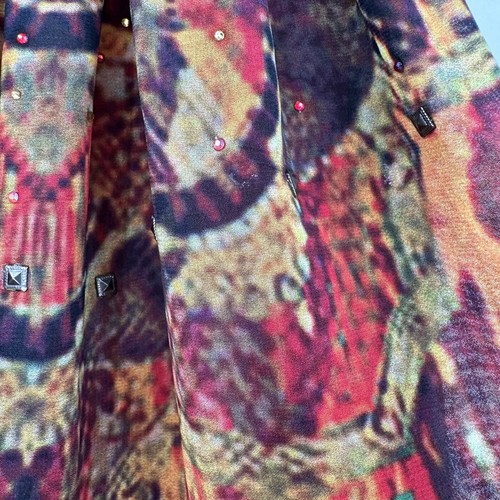 Weiche Umrandung mehrfarbig Strass verziert ärmellos Maxikleid Small - Bild 9 von 12